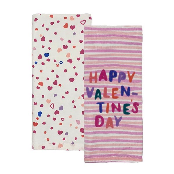 Celebrate Valentine's Day Together 'Happy Valentine's Day' Bath/Kitchen Towel 