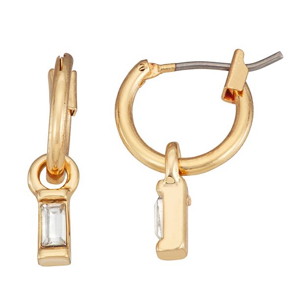 LC Lauren Conrad Baguette Mini Hoop Earrings