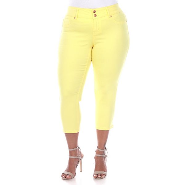 Plus Size White Mark Capri Jeans