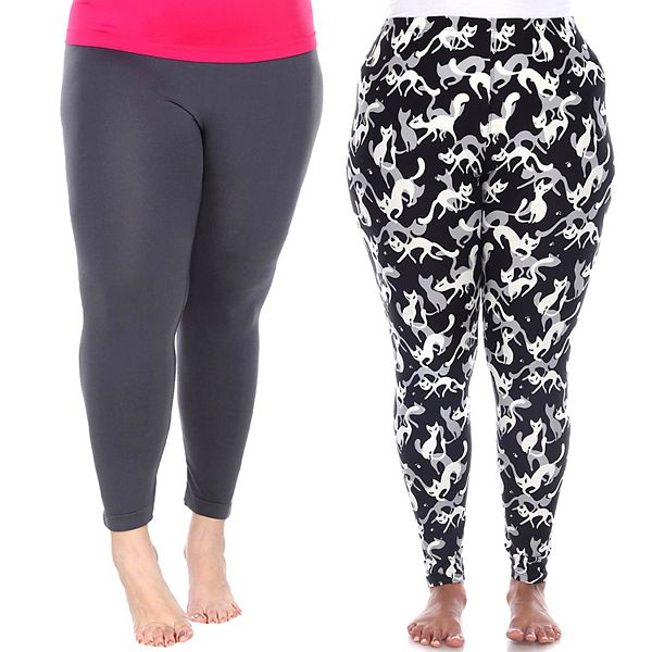 Plus Size White Mark 2-Pack Leggings