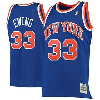 Men's Mitchell & Ness Patrick Ewing Blue New York Knicks 1991-92 Hardwood Classics Swingman Jersey
