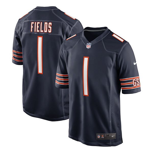 Chicago Football Navy T-Shirt , JUSTIN FIELDS #1 Bears, Tee, Jersey