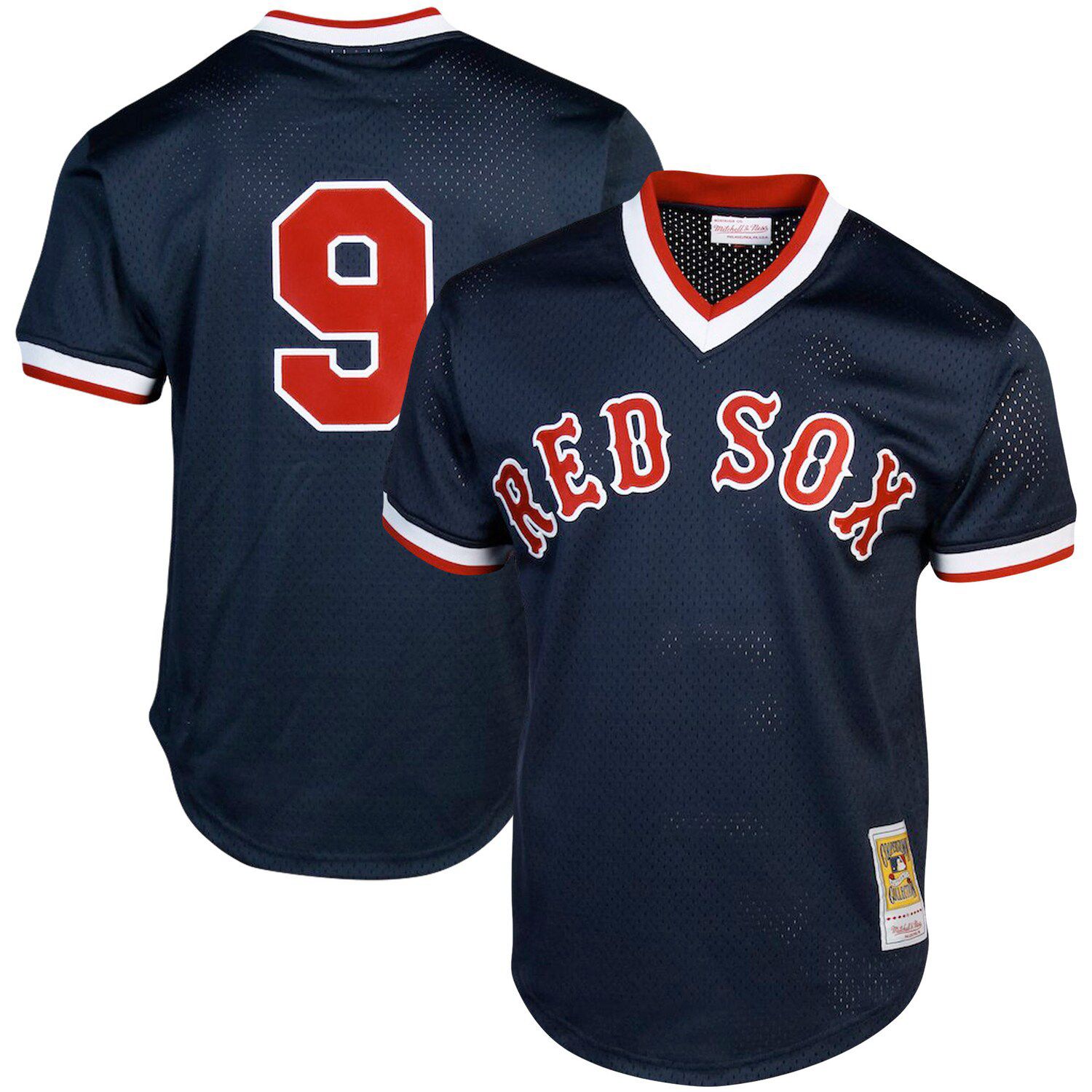 Youth Mitchell & Ness Wade Boggs Navy Boston Red Sox Cooperstown Collection  Mesh Batting Practice Jersey