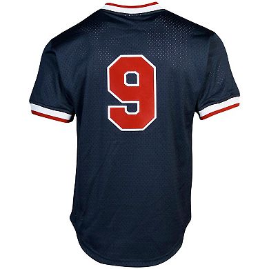 Men's Mitchell & Ness Ted Williams Navy Boston Red Sox Cooperstown Collection Big & Tall Mesh Batting Practice Jersey