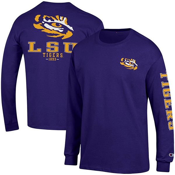 Men's Champion Purple Alcorn State Braves Jersey Long Sleeve T