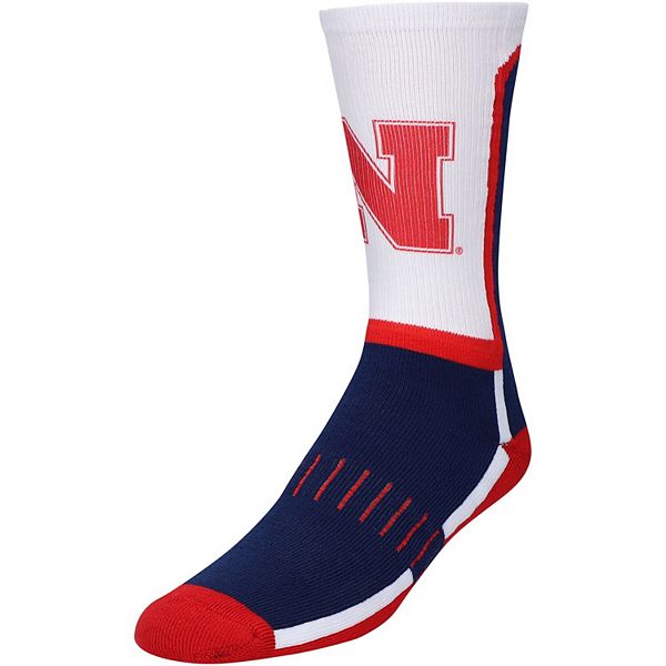 Men's For Bare Feet Nebraska Huskers Patriotic Crew Socks