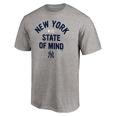 Men's Fanatics Branded Heathered Gray New York Yankees Hometown Heater T-Shirt