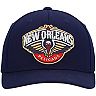Men's Mitchell & Ness Navy New Orleans Pelicans Team Ground Stretch Snapback Hat