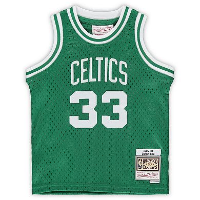 Infant Mitchell & Ness Larry Bird Kelly Green Boston Celtics 1985/86 Hardwood Classics Retired Player Jersey