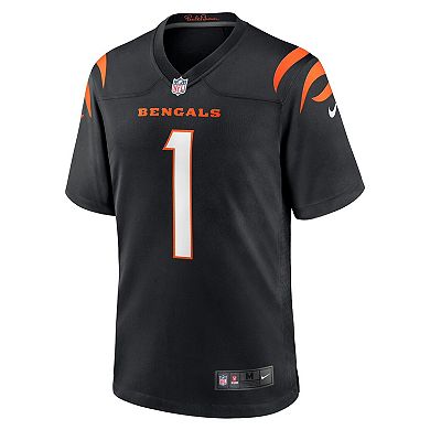 Men's Nike Ja'Marr Chase Black Cincinnati Bengals 2021 NFL Draft First Round Pick Game Jersey