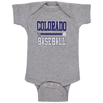 Newborn & Infant Soft as a Grape Black/Gray Colorado Rockies 2-Piece Body Suit