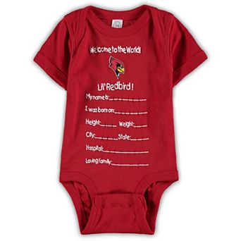 Newborn & Infant Red Illinois State Redbirds Welcome to the World Bodysuit