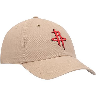 Men's '47 Khaki Houston Rockets Logo Clean Up Adjustable Hat