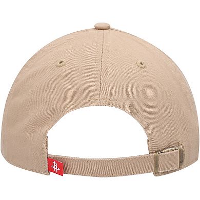 Men's '47 Khaki Houston Rockets Logo Clean Up Adjustable Hat