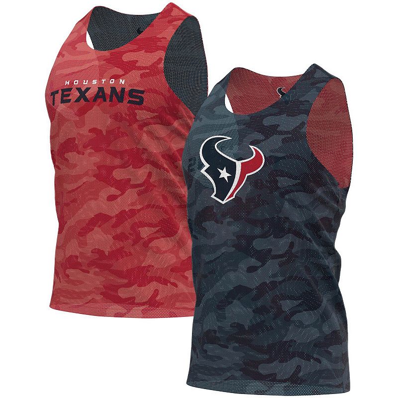 UPC 195581000249 product image for Men's FOCO Navy/Gray Houston Texans Reversible Mesh Tank Top, Size: Small, Blue | upcitemdb.com