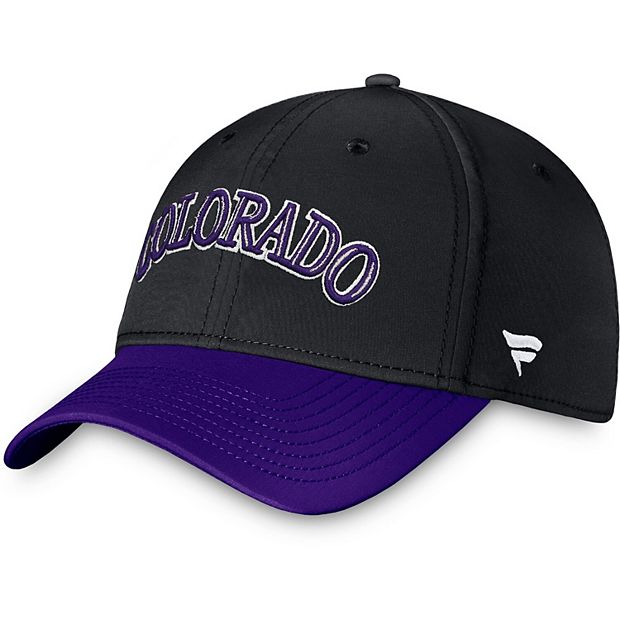 Men's Fanatics Branded Black/Purple Colorado Rockies Core Flex Hat