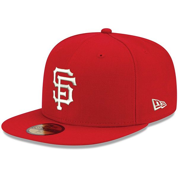 Men's New Era Red San Francisco Giants Logo White 59FIFTY Fitted Hat