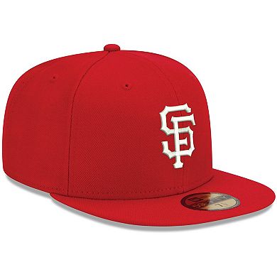 Men's New Era Red San Francisco Giants Logo White 59FIFTY Fitted Hat