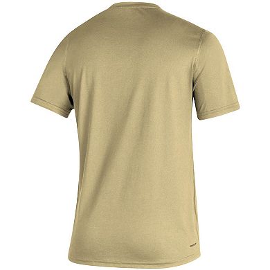 Men's adidas Gold Georgia Tech Yellow Jackets Sideline Locker Tag Creator AEROREADY T-Shirt