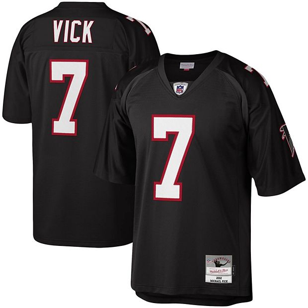 Men's Mitchell & Ness Michael Vick Black Atlanta Falcons 2002 Authentic  Throwback Retired Player Jersey