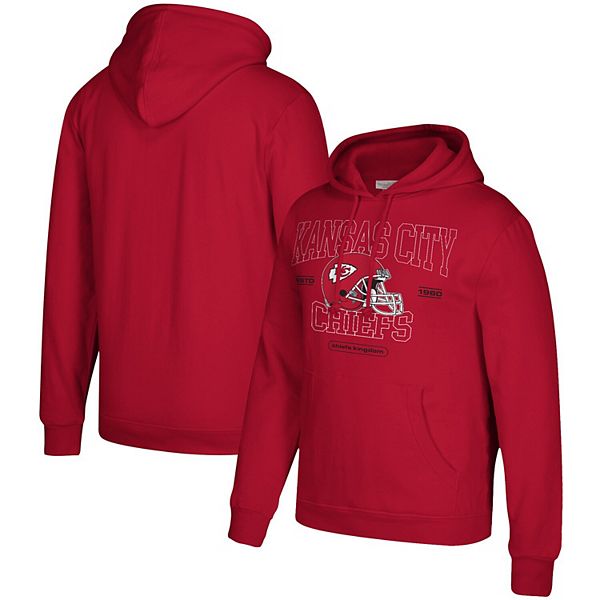 Men's Mitchell & Ness Red Kansas City Chiefs Classic Helmet Pullover Hoodie