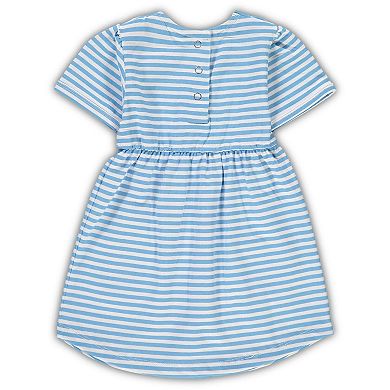 Girl's Toddler Carolina Blue North Carolina Tar Heels Striped Dress with Pockets