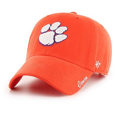 Women's '47 Orange Clemson Tigers Miata Clean Up Logo Adjustable Hat