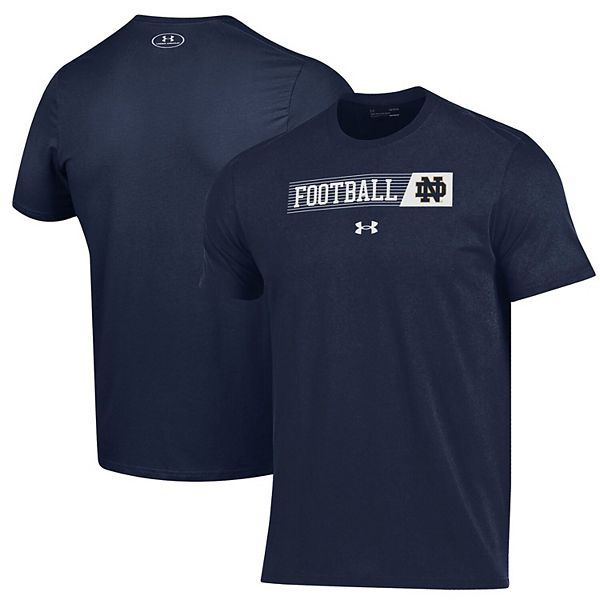 bañera Definir saltar Men's Under Armour Navy Notre Dame Fighting Irish Football Sideline T-Shirt