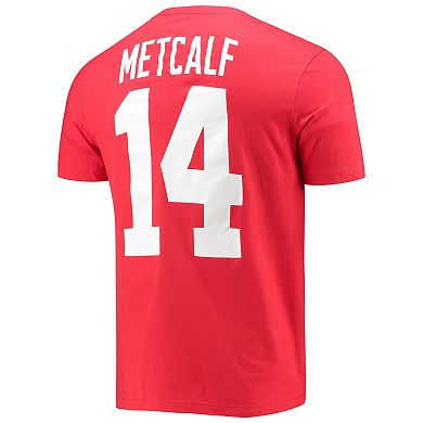Men's Nike DK Metcalf Red Ole Miss Rebels Alumni Name & Number T-Shirt