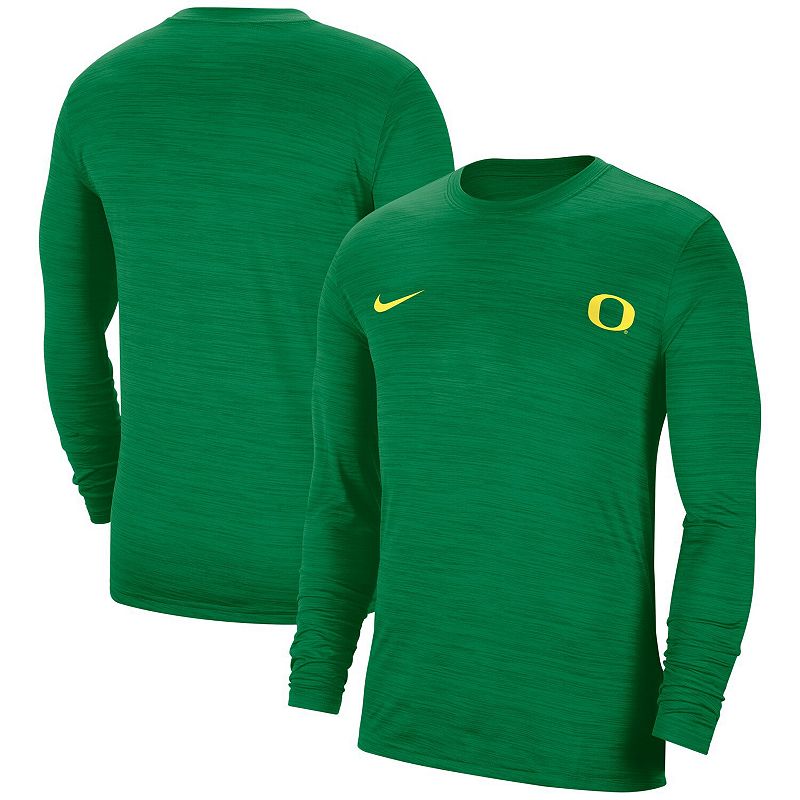 Mens Nike Green Oregon Ducks Velocity Legend Performance Long Sleeve T-Shi