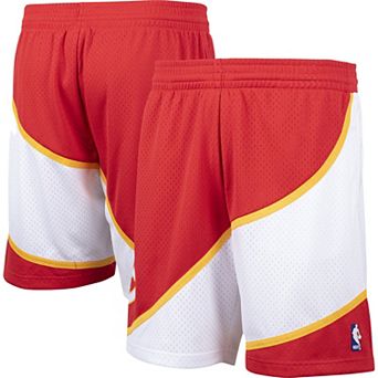 Men's Mitchell & Ness Red Atlanta Hawks Hardwood Classics Swingman Shorts