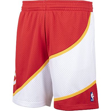 Men's Mitchell & Ness Red Atlanta Hawks Hardwood Classics Swingman Shorts