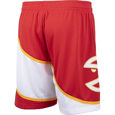Men's Mitchell & Ness Red Atlanta Hawks Hardwood Classics Swingman Shorts