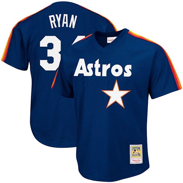 Men's Mitchell & Ness Nolan Ryan Navy Houston Astros Cooperstown