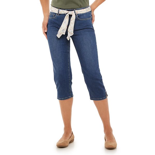 Petite Croft & Barrow® Denim Capri Pants