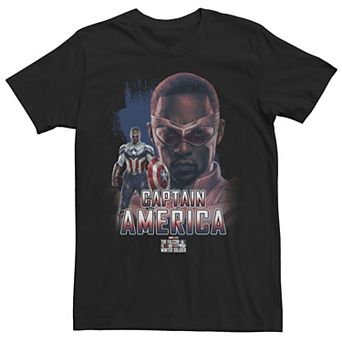 Men's Marvel Falcon And The Winter Soldier Captain America Collage V2 Tee