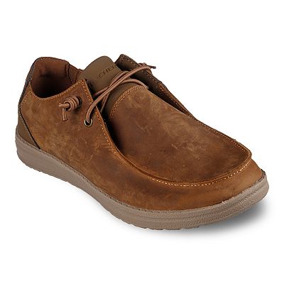 Skechers Mens Relaxed Fit Memory Foam Leather Moc Toe Shoes Brown 210107 Size 8 Skechers® Relaxed Fit® Melson Ramilo Men main image 2