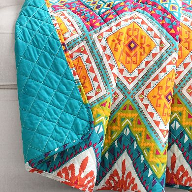 Lush Decor Boho Chevron Reversible Cotton Throw