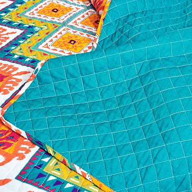Lush Decor Boho Chevron Reversible Cotton Throw