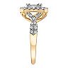 Love Always 10k Gold 3/8 Carat T.W. Diamond Emerald-Shape Halo Engagement Ring