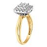 Love Always 10k Gold 5/8 Carat T.W. Square Cluster Halo Engagement Ring