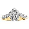 Love Always 10k Gold 1/3 Carat T.W. Diamond Pear-Shape Halo Engagement Ring