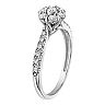 Love Always 10k White Gold 1/2 Carat T.W. Diamond Cluster Engagement Ring