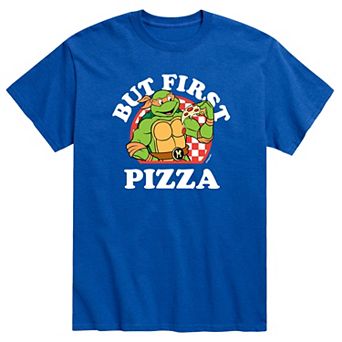 Men's Teenage Mutant Ninja Turtles But First Pizza Tee