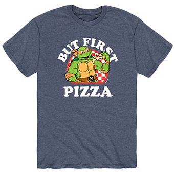 Men's Teenage Mutant Ninja Turtles But First Pizza Tee