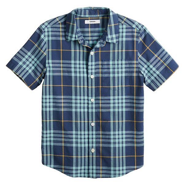 Boys 8-20 Sonoma Goods For Life® Plaid Button-Up Shirt in Regular & Husky