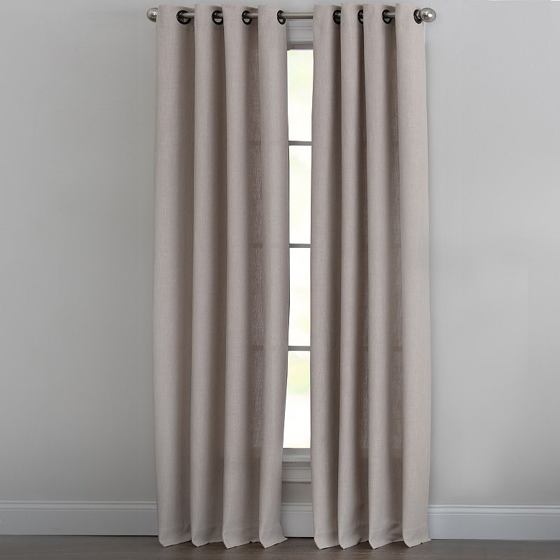 Corona Curtain 1-Panel Lomira Window Curtain, Brown 52'' x 95''