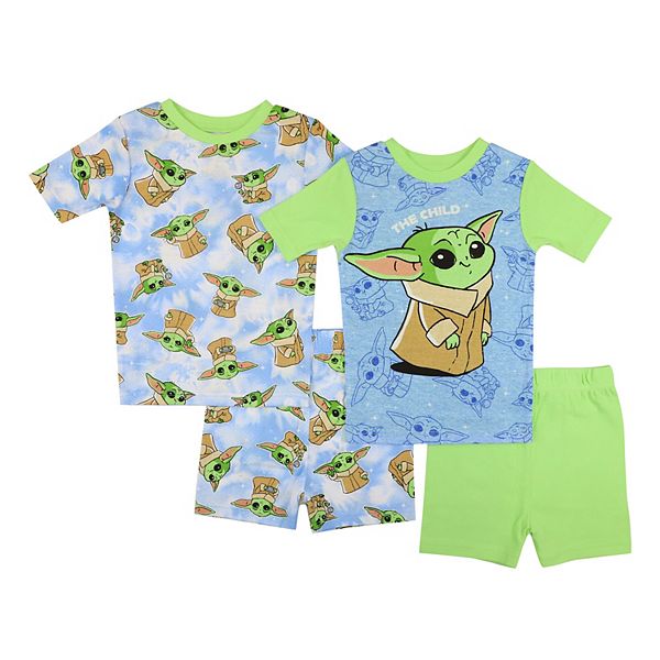 Boys 6 12 Star Wars The Mandalorian Grogu aka Baby Yoda Follow Tops Shorts Pajama Set