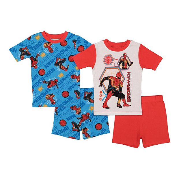 Pyjama Spiderman Garçon 4-5 Ans - Manches Longues, Col V - Multicolore - Ensemble Décontracté