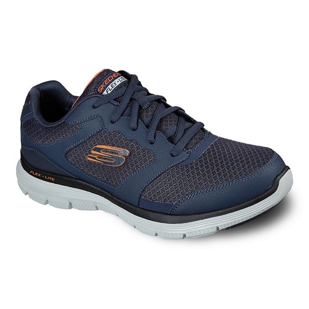 Men's navy hot sale blue skechers